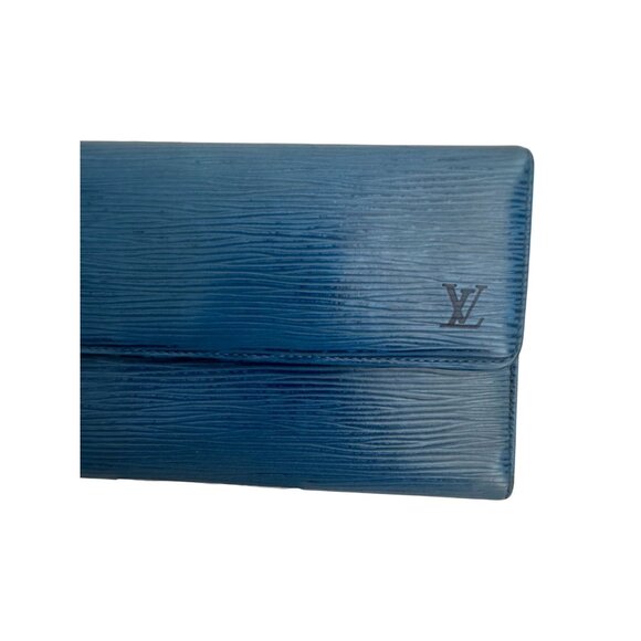 LOUIS VUITTON Womens Blue Epi Leather Long Clutch Wallet - Picture 10 of 14